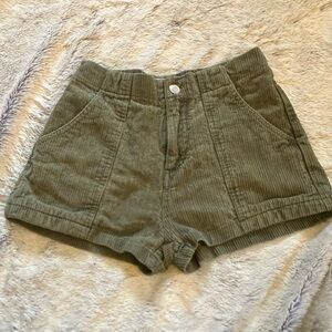 RSQ Olive Green Corduroy Women's Shorts